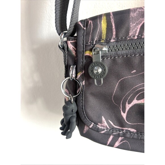 Kipling Sabian U PRT Small Flap Crossbody Bag Gray w/Soft Marble Print NEW - Picture 4 of 7